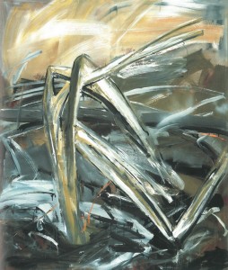 Abb. 2: Albert Oehlen, Sturmschaden, 1981, Lack auf Leinwand, 110 x 150 cm.