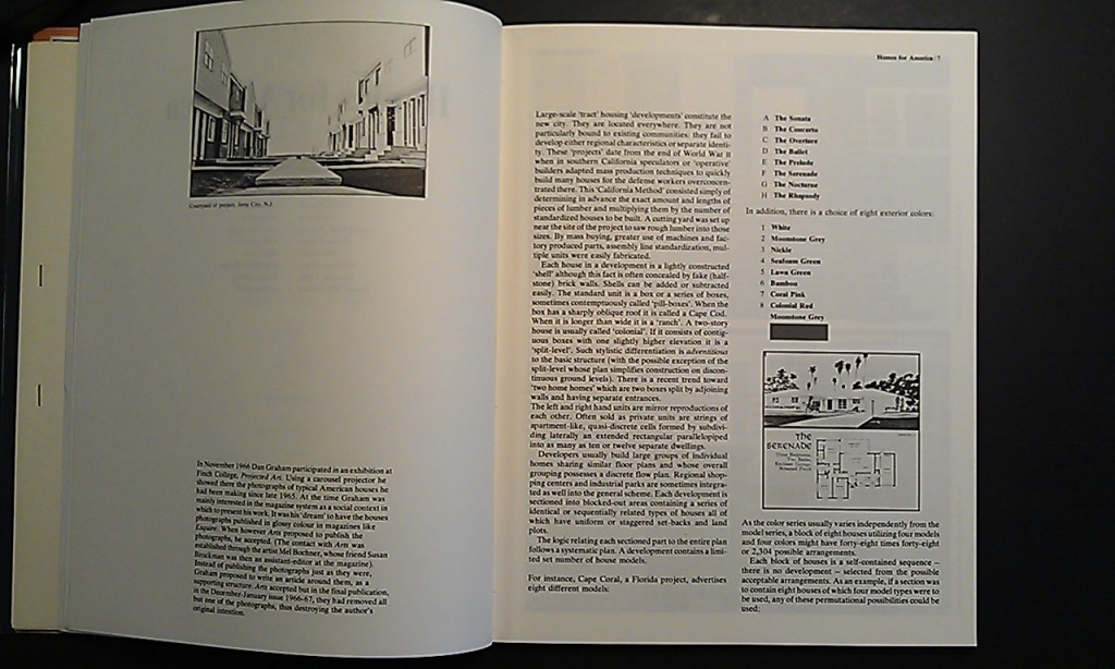 Abb. 15: Dan Graham, Homes for America, Articles, Van Abbemuseum, Eindhoven 1978, S. 6, 7.
