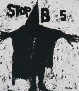 Abb. 3: Richard Serra, Stop BS, 2004, Lithocrayon auf Mylar, 150,5 x 121,9 cm, im Besitz des Künstlers.