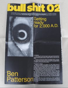 Fig. 1: Benjamin Patterson, Bull Shit No. 2, cover page, featuring “Background” by Benjamin Patterson, February/March, 1992. 